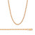 14K Rose Gold Bead Link Chain, 3mm Wide 24 Inches