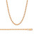 14K Rose Gold Bead Link Chain, 4mm Wide 22 Inches