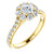 14k Yellow gold Elegant 1/2 Carat  Round Diamond Wedding Set