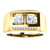 18k Yellow gold Mens Radiant cut  Diamond Ring 1.25ct.