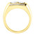 18k Yellow gold Mens Radiant cut  Diamond Ring 1.25ct.