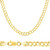 14K Yellow Gold 7mm Open Curb Link Chain 20 Inches