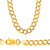 14K Yellow Gold 9.5mm Open Curb Link Chain 24 Inches