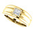 14k Yellow gold Mens Solitaire Square Diamond Ring 1/2 ct