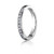 18k White Gold 3mm High Polished Comfort Fit 1/2 Eternity  Band .24ct