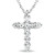 14k White Gold 0.75ct Diamond Cross Pendant