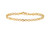14K Yellow Gold 4.6mm  XO Pattern Bracelet 8 Inches