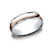 14k Rose Gold  Two Tone 6mm  High Polished Wedding Band