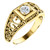 14k Yellow gold Mens Solitaire Diamond Ring 0.37