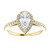 14k Yellow Gold Diamond  Pear Shape Halo-Styled Engagement Ring 0.72