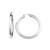 14K White Gold 5 Mm By 50Mm Wide High Polished Hoop Earrings