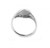 14k White Gold Men's Oval Signet Ring 11mmx10mm