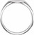 14k White Gold Oval Signet Ring 9mmx11mm Solid Back