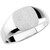 14k White Gold Traditional Signet Ring 10mmx10mm Solid Back