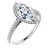 18k White Gold Marquis Halo-Styled Engagement Ring 1.33 ct