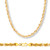 10K Gold 5 Mm Diamond Cut Rope bracelet 8 Inches
