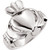 14k White Gold Irish Claddagh Ring