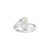 14kt White Gold Two Cultured 5.5mm  Pearl & 0.05 CTW Diamond Ring