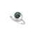 14kt White Gold Cultured 7.00mm Black  Pearl & 1/3 CTW Diamond Ring