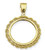 14k Gold One Ducat Coin Rope 4 Prong Bezel