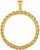 14k Gold One Ducat Coin Rope 4 Prong Bezel