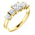 18K Yellow Gold 1.25 ct 5 Princess Diamond Anniversary  Ring