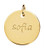 14K Yellow Gold Engravable Disc Pendant 15.88mm