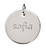 14K White Gold Engravable Disc Pendant 15.88mm