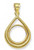 14k Gold One Dollar Gold Coin Tear Drop Bezel Type 1