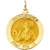 14k Gold 18.5mm Round Saint Andrew Medal