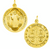 14k Gold 18.0mm Round Saint Benedict Medal