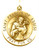 14k Gold 12.0mm Round Saint Francis of Assisi Medal