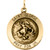 14k Gold 15.0mm Round Saint George Medal