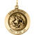 14k Gold 18.0mm Round Saint George Medal