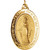 18kt Yellow 29x20mm Oval Miraculous Medal