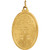 18kt Yellow 29x20mm Oval Miraculous Medal