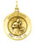 14k Gold 18.0mm Round Saint Gerard Medal