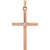 14k Rose Gold Diamond Cross Pendant  .02 13.7mm  x 26.5mm