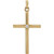 14k Yellow Gold Diamond Cross Pendant  .02 13.7mm  x 26.5mm