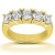 18K Yellow gold 1.75 ct 5 Round Diamond Anniversary Ring