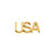 14k Yellow gold USA Lapel Pin 7mm by 15mm