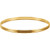 14k Gold 4mm Wide High Polished Grooved Slip-on Solid Bangle 7 Inches