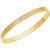 14k Gold 6mm Wide High Polished Grooved Slip-on Solid Bangle 7 Inches
