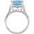 14kt White Gold Sky Blue Topaz & 1/4 CTW Diamond Ring 14x12