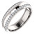 1.00 ct. Diamond Two Row Eternity Band in 18K White Gold