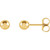 14kt Yellow Gold  4mm Ball Earrings with Bright Finish