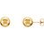 14kt Yellow Gold  7mm Ball Earrings with Bright Finish