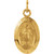 14kt Yellow Gold 12x8mm Oval Miraculous Medal