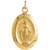 14kt Yellow Gold 15x11mm Oval Miraculous Medal