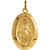 14kt Yellow Gold 19x14mm Oval Miraculous Medal